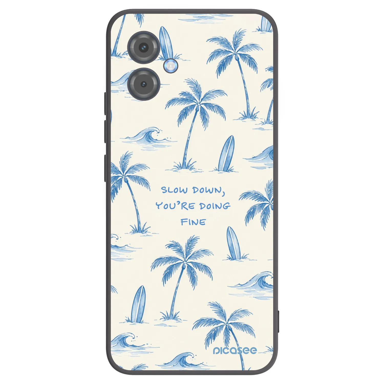 Picasee fekete szilikon tok az alábbi mobiltelefonokra Motorola Moto G14 - Slow Tide