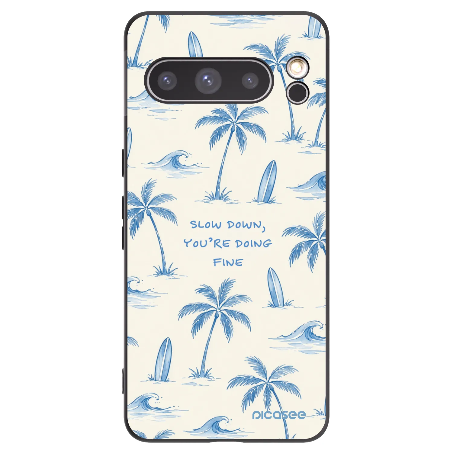 Picasee fekete szilikon tok az alábbi mobiltelefonokra Google Pixel 8 Pro - Slow Tide