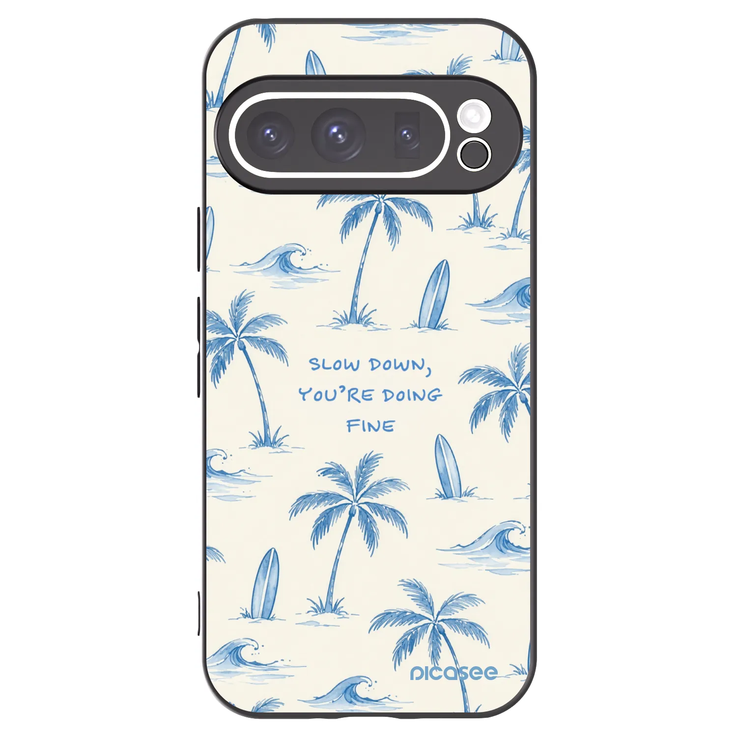 Picasee fekete szilikon tok az alábbi mobiltelefonokra Google Pixel 9 Pro - Slow Tide