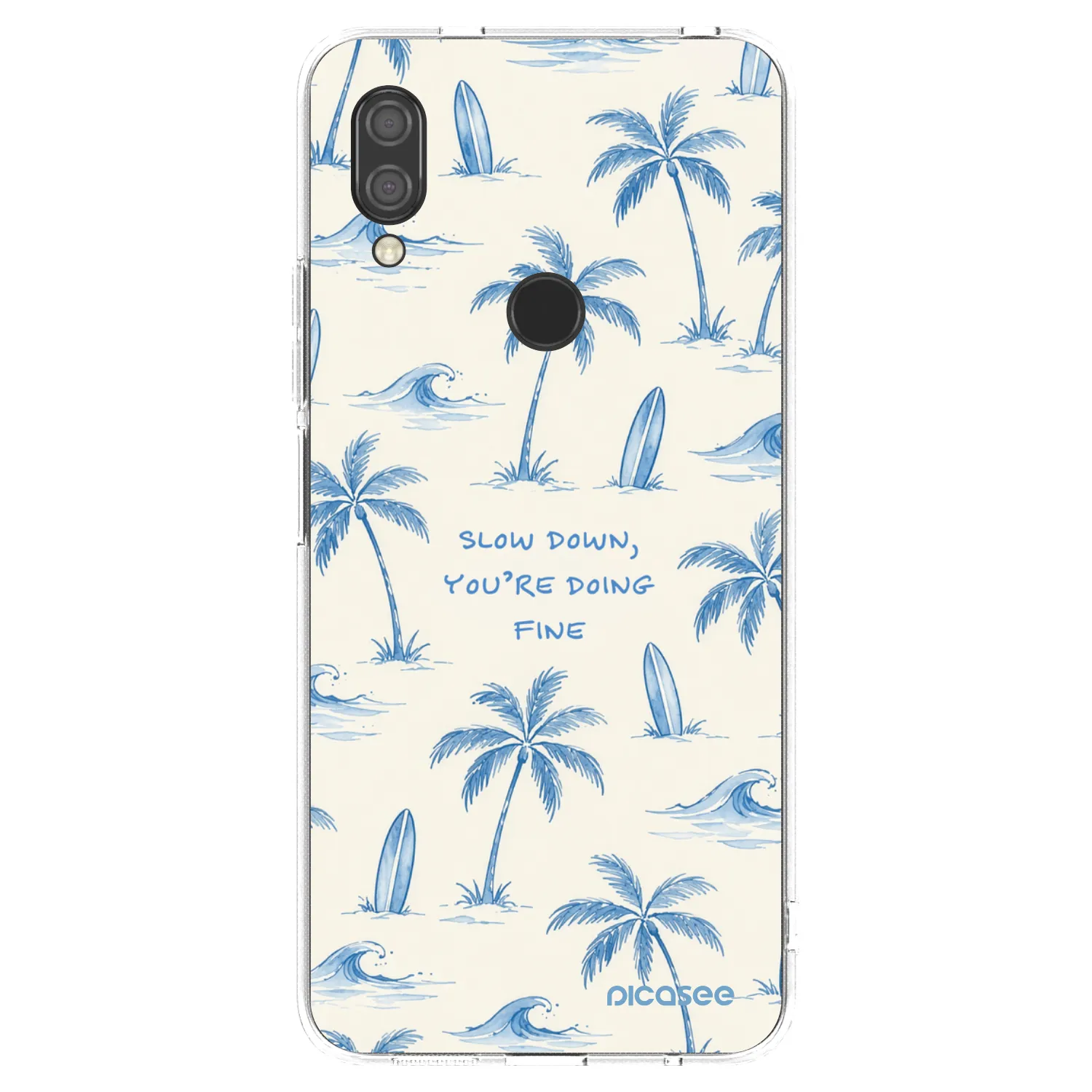 Picasee átlátszó szilikon tok az alábbi mobiltelefonokra Xiaomi Redmi 7 - Slow Tide