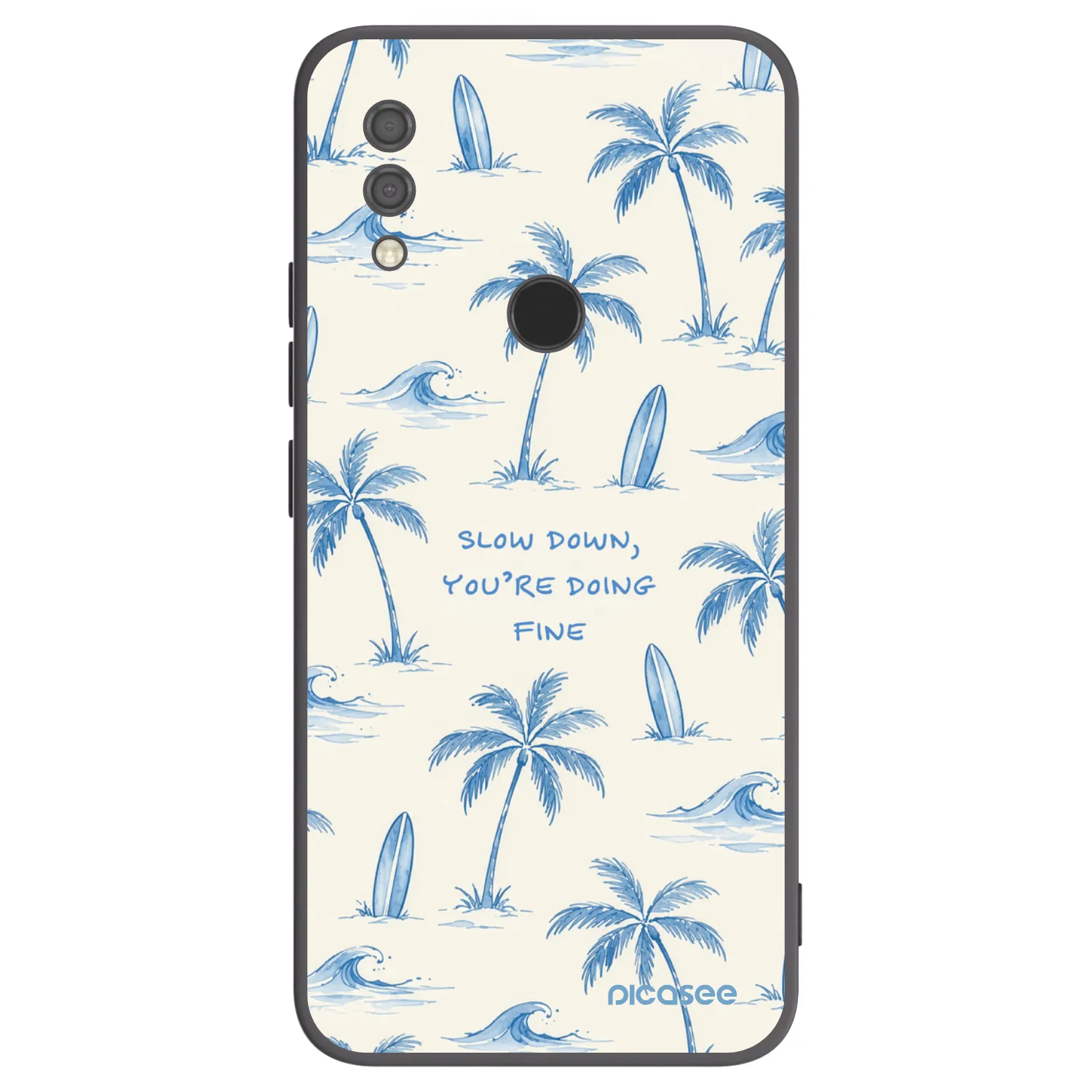 Picasee fekete szilikon tok az alábbi mobiltelefonokra Xiaomi Redmi 7 - Slow Tide