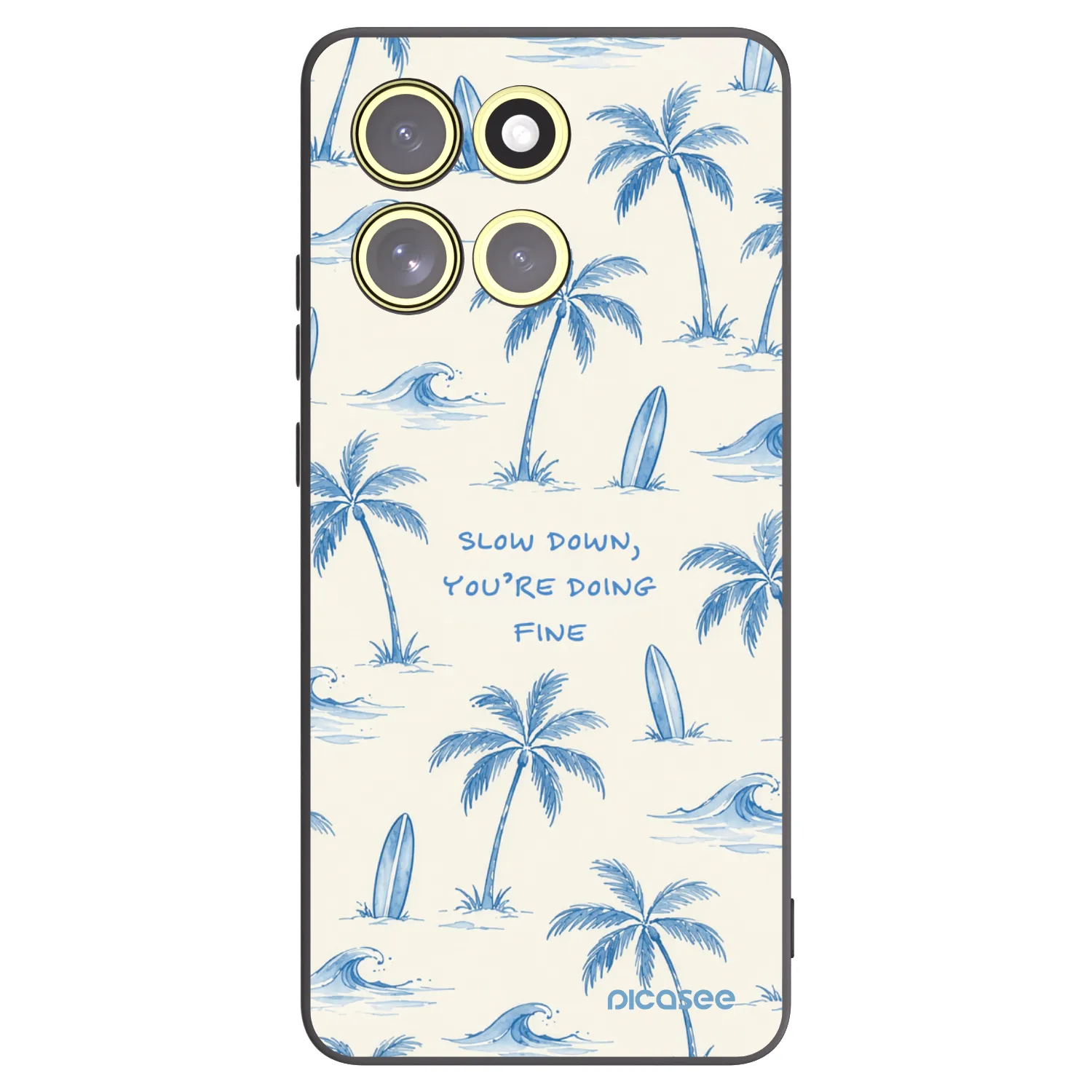 Picasee fekete szilikon tok az alábbi mobiltelefonokra Motorola Moto G86 5G - Slow Tide