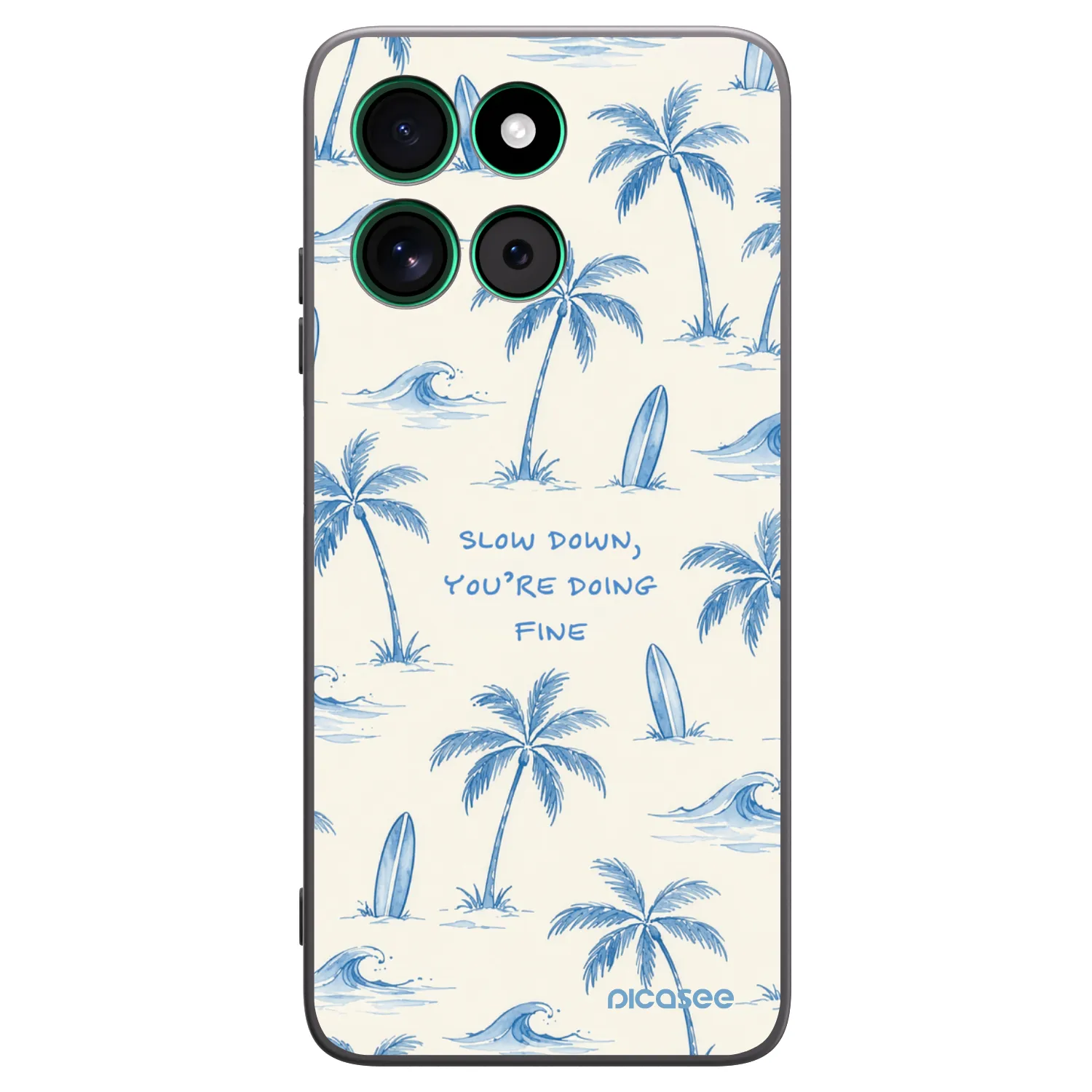 Picasee fekete szilikon tok az alábbi mobiltelefonokra Motorola Moto G57 Power - Slow Tide