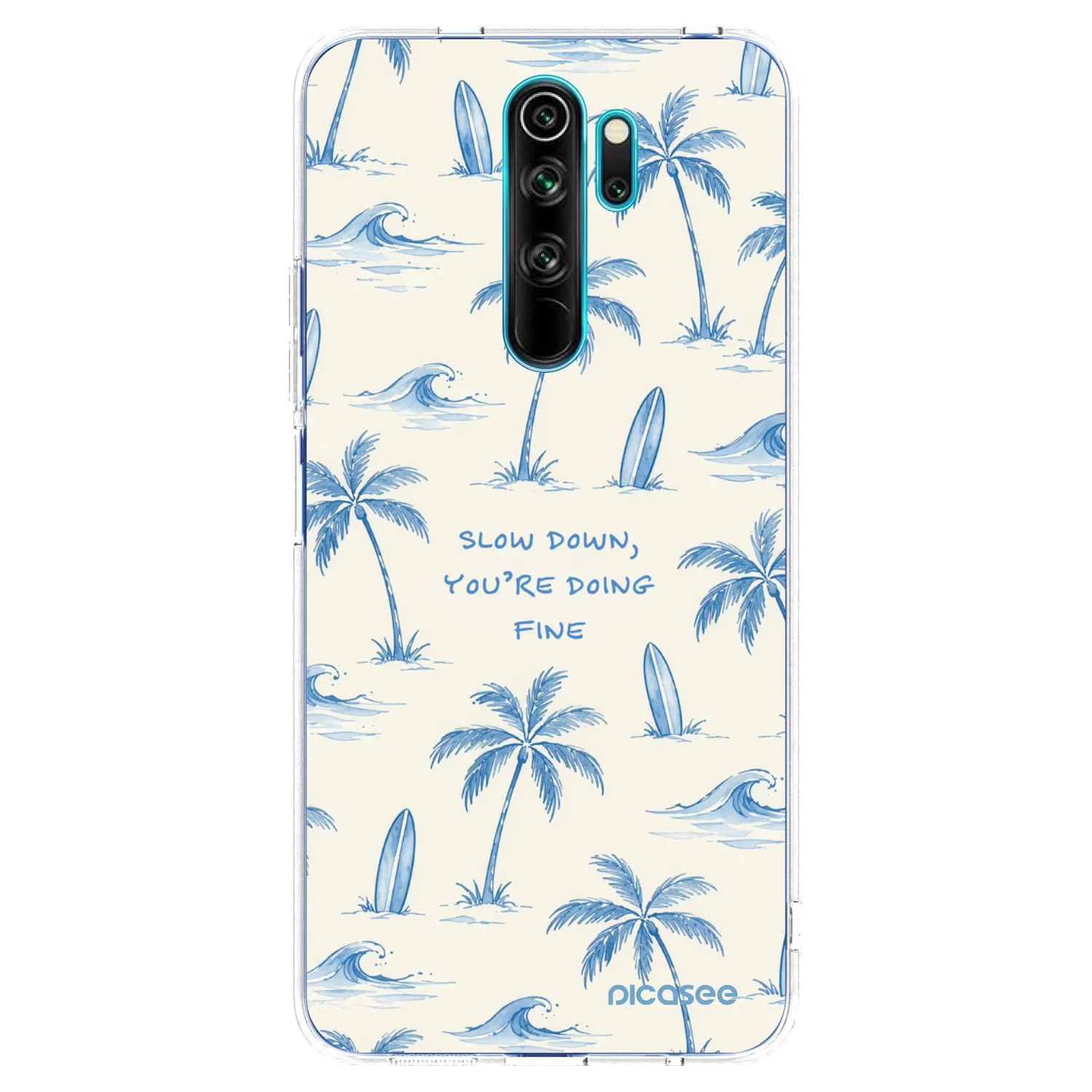 Picasee átlátszó szilikon tok az alábbi mobiltelefonokra Xiaomi Redmi Note 8 Pro - Slow Tide