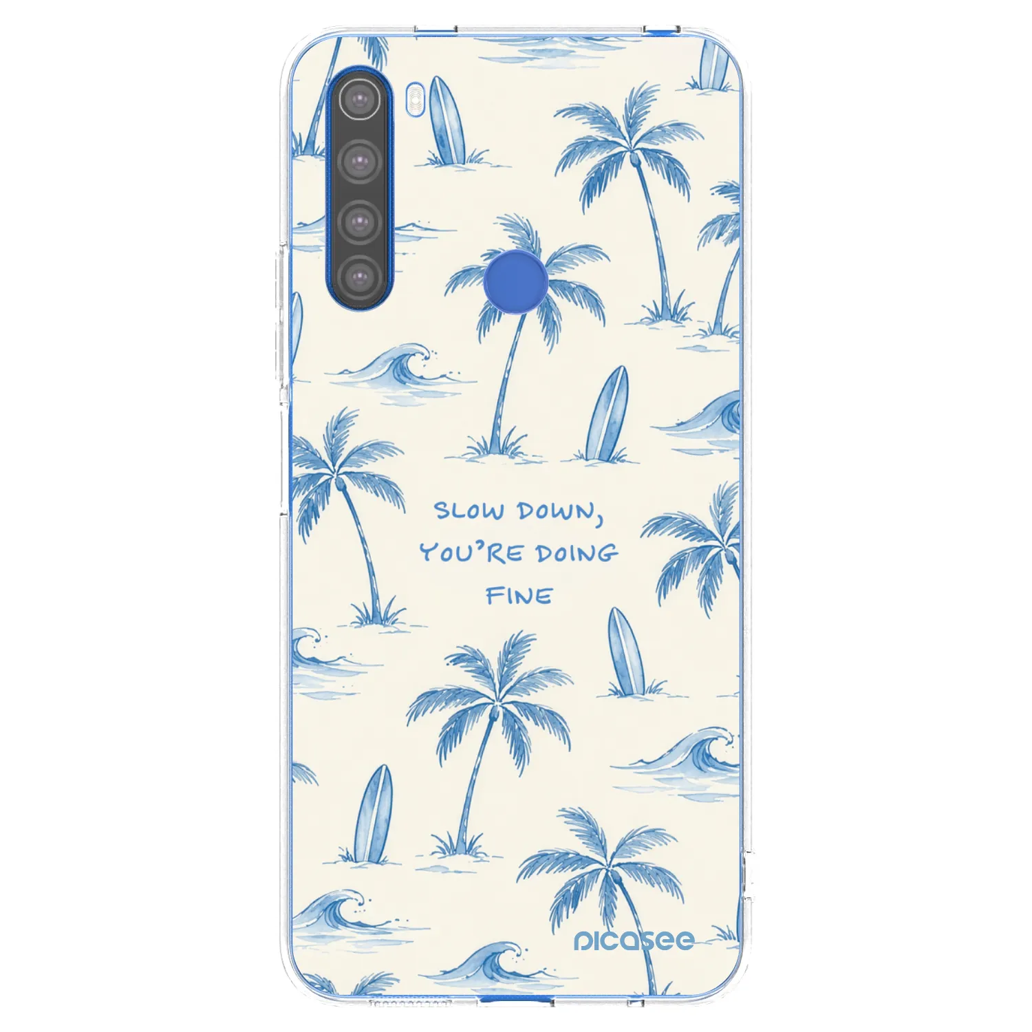 Picasee átlátszó szilikon tok az alábbi mobiltelefonokra Xiaomi Redmi Note 8T - Slow Tide