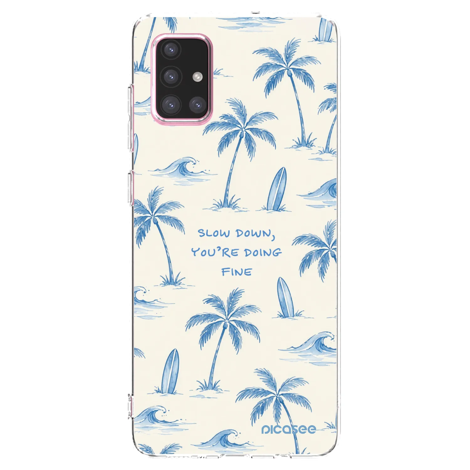 Picasee átlátszó szilikon tok az alábbi mobiltelefonokra Samsung Galaxy A71 A715F - Slow Tide