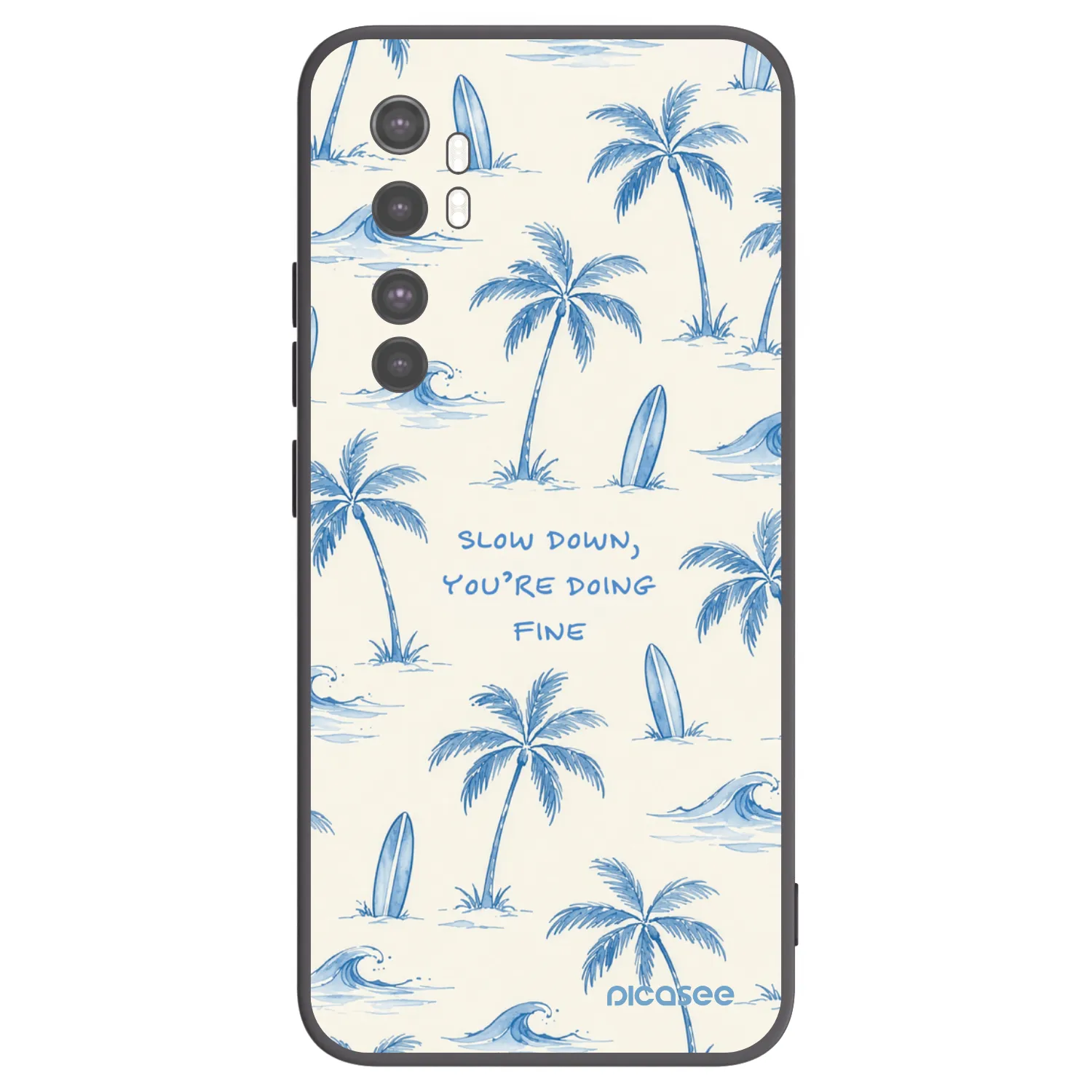 Picasee fekete szilikon tok az alábbi mobiltelefonokra Xiaomi Mi Note 10 Lite - Slow Tide