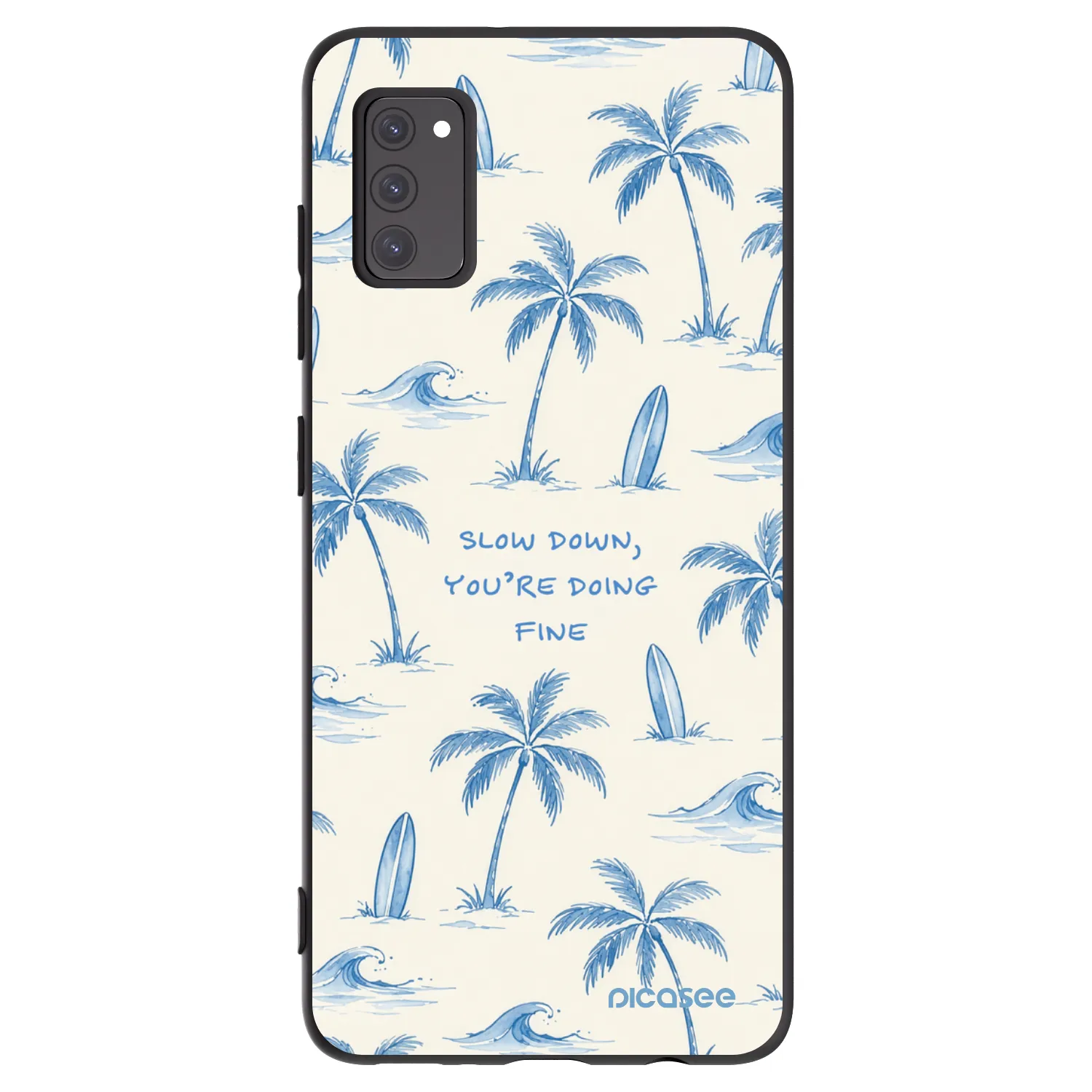 Picasee fekete szilikon tok az alábbi mobiltelefonokra Samsung Galaxy A41 A415F - Slow Tide