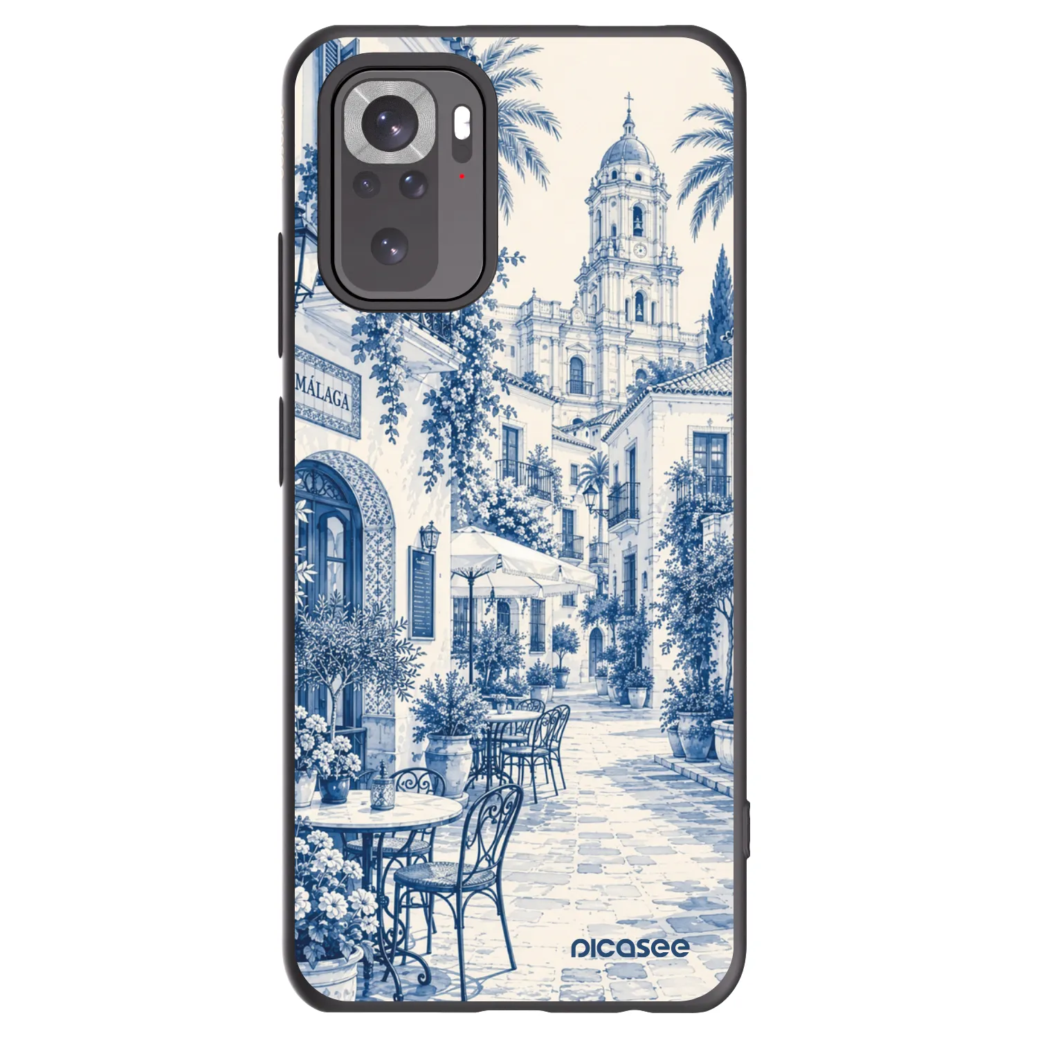 Picasee fekete szilikon tok az alábbi mobiltelefonokra Xiaomi Redmi Note 10 - Calle Azul