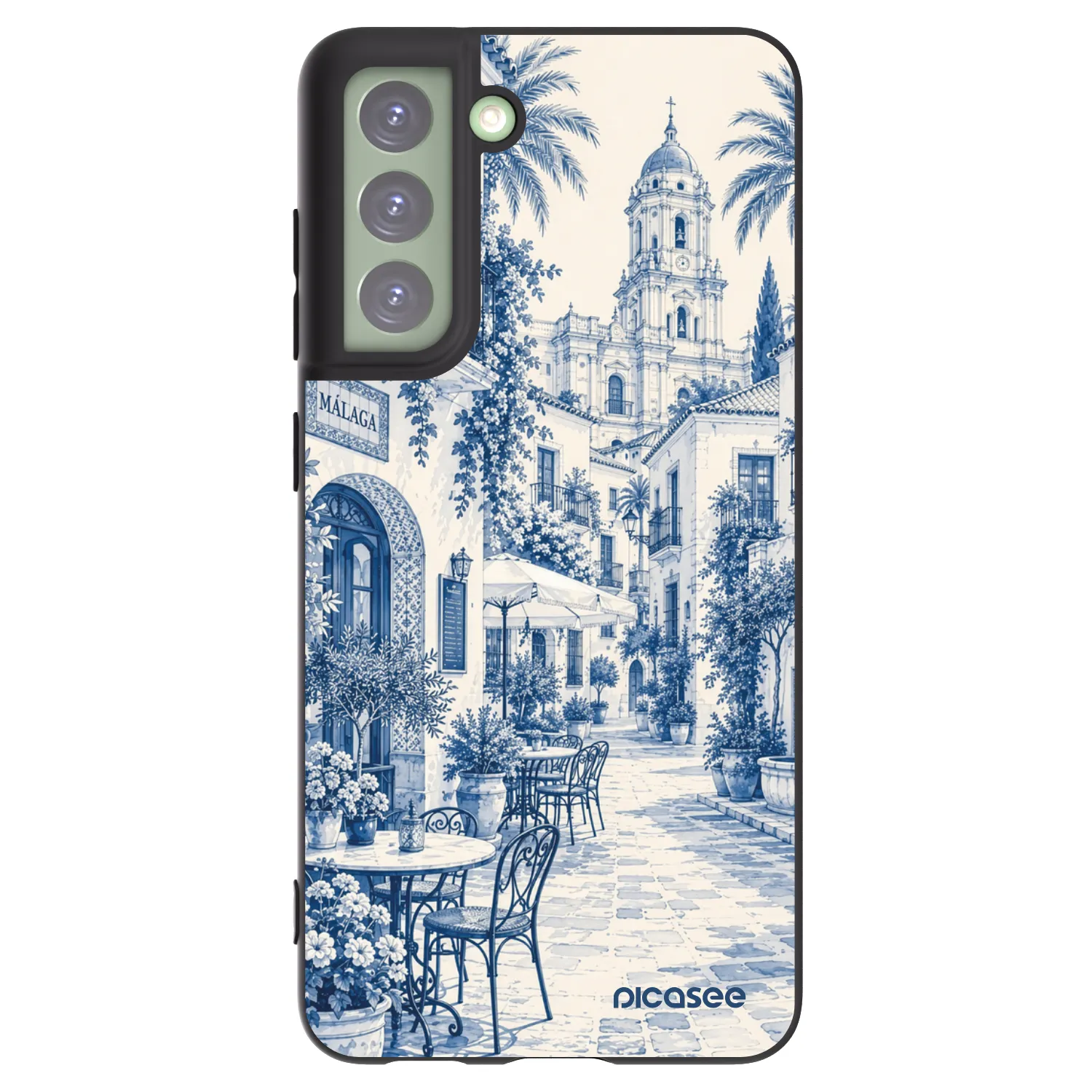 Picasee fekete szilikon tok az alábbi mobiltelefonokra Samsung Galaxy S21 FE 5G - Calle Azul