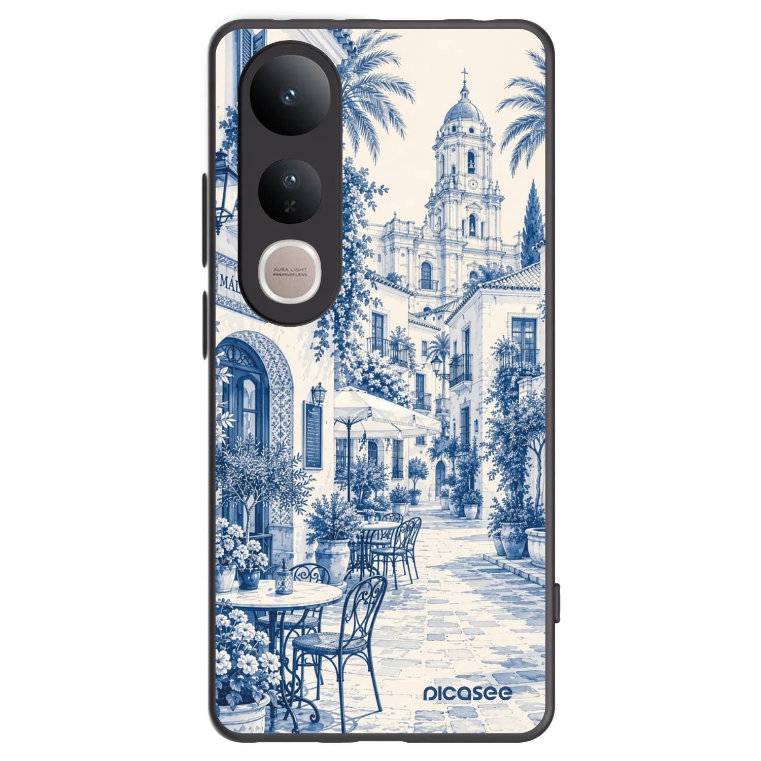 Picasee fekete szilikon tok az alábbi mobiltelefonokra Vivo V50 Lite 5G - Calle Azul