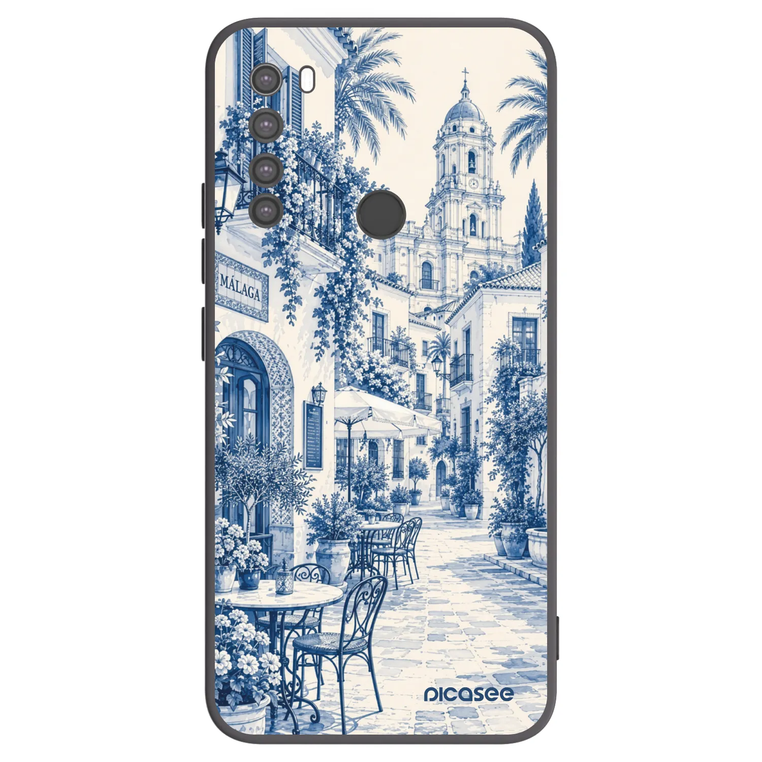 Picasee fekete szilikon tok az alábbi mobiltelefonokra Xiaomi Redmi Note 8 - Calle Azul