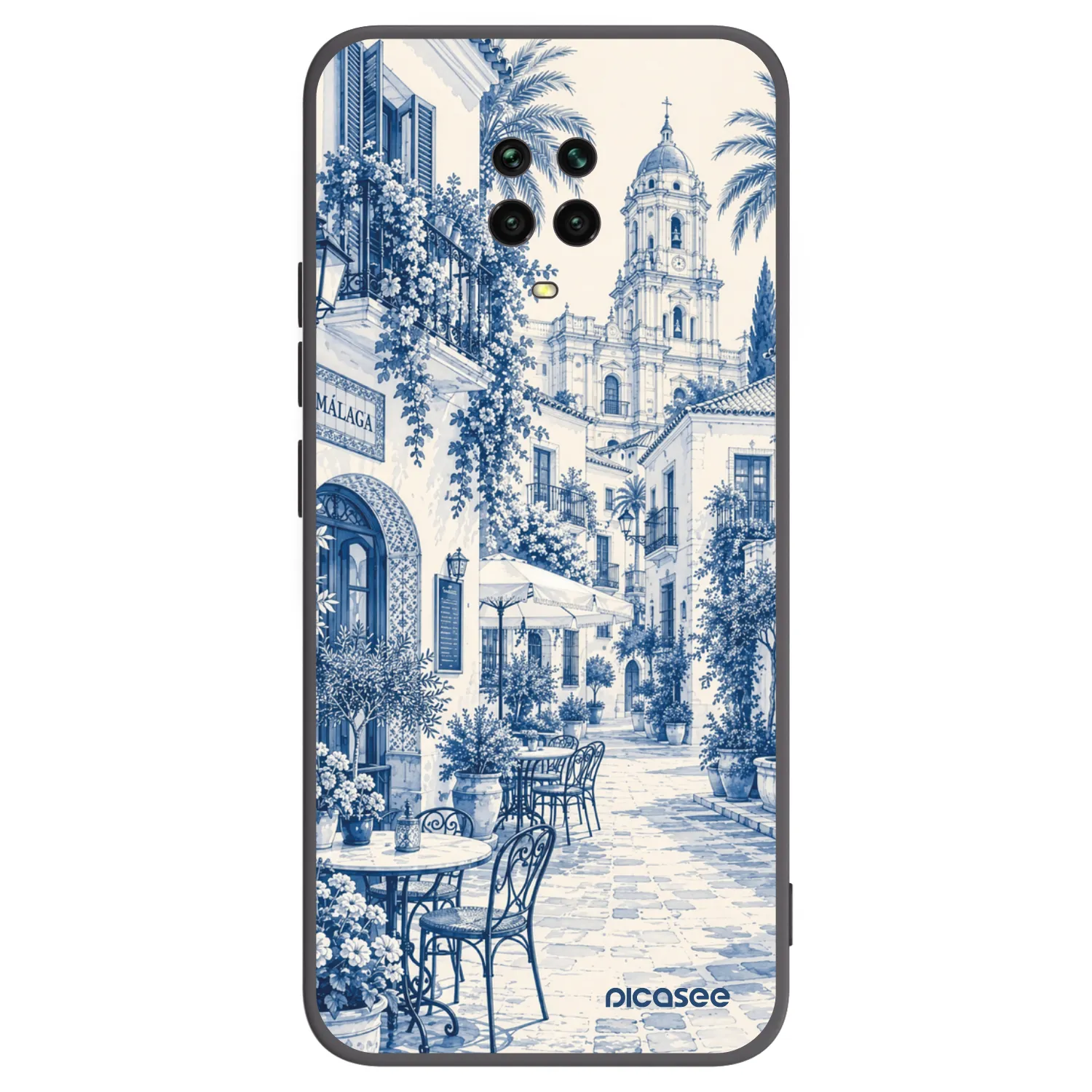 Picasee fekete szilikon tok az alábbi mobiltelefonokra Xiaomi Redmi Note 9S - Calle Azul