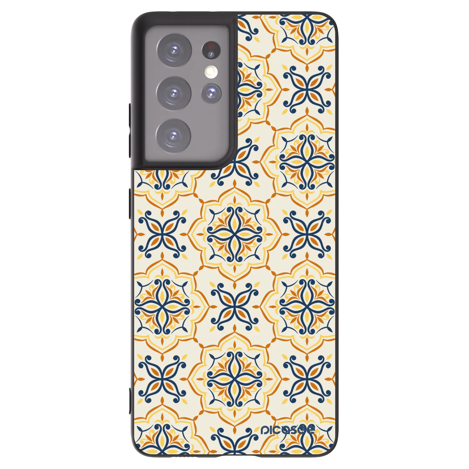 Picasee fekete szilikon tok az alábbi mobiltelefonokra Samsung Galaxy S21 Ultra 5G G998B - Majolica