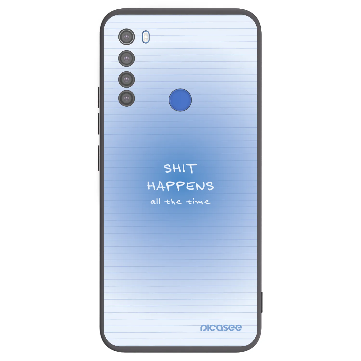 Picasee fekete szilikon tok az alábbi mobiltelefonokra Xiaomi Redmi Note 8T - Oops Memo