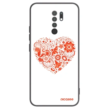 Picasee fekete szilikon tok az alábbi mobiltelefonokra Xiaomi Redmi 9 - Big heart