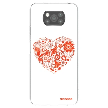 Picasee fekete szilikon tok az alábbi mobiltelefonokra Xiaomi Poco X3 - Big heart