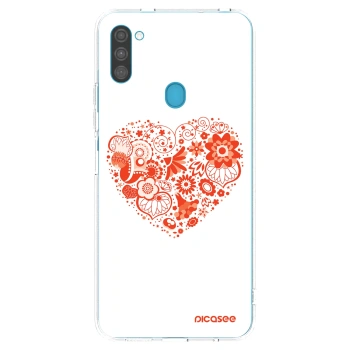 Picasee átlátszó szilikon tok az alábbi mobiltelefonokra Samsung Galaxy M11 - Big heart