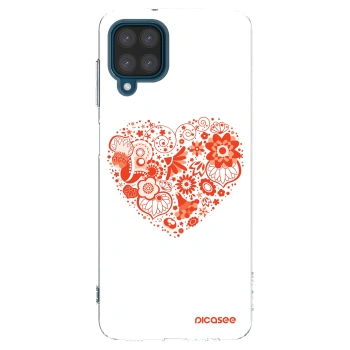 Picasee átlátszó szilikon tok az alábbi mobiltelefonokra Samsung Galaxy A12 A125F - Big heart