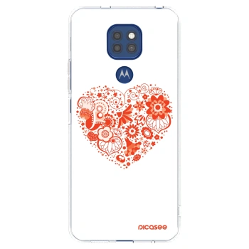 Picasee átlátszó szilikon tok az alábbi mobiltelefonokra Motorola Moto G9 Play - Big heart