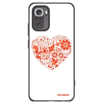 Picasee fekete szilikon tok az alábbi mobiltelefonokra Xiaomi Redmi Note 10 - Big heart
