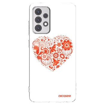 Picasee átlátszó szilikon tok az alábbi mobiltelefonokra Samsung Galaxy A52 5G A525F - Big heart
