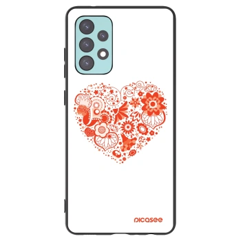 Picasee fekete szilikon tok az alábbi mobiltelefonokra Samsung Galaxy A72 A725F - Big heart