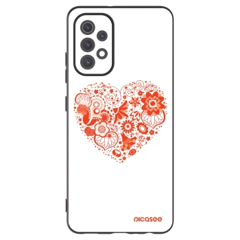 Picasee fekete szilikon tok az alábbi mobiltelefonokra Samsung Galaxy A32 5G A326B - Big heart