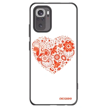 Picasee fekete szilikon tok az alábbi mobiltelefonokra Xiaomi Redmi Note 10S - Big heart