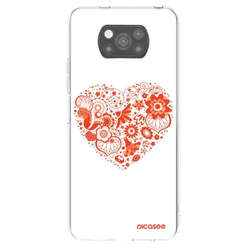 Picasee fekete szilikon tok az alábbi mobiltelefonokra Xiaomi Poco X3 Pro - Big heart