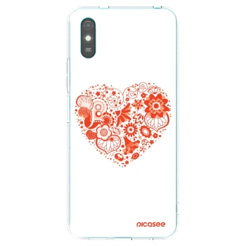 Picasee átlátszó szilikon tok az alábbi mobiltelefonokra Xiaomi Redmi 9AT - Big heart