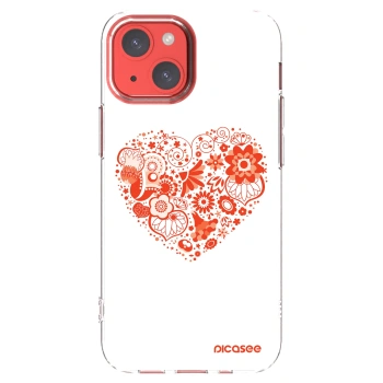 Picasee átlátszó szilikon tok az alábbi mobiltelefonokra Apple iPhone 13 mini - Big heart