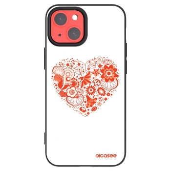 Picasee fekete szilikon tok az alábbi mobiltelefonokra Apple iPhone 13 mini - Big heart
