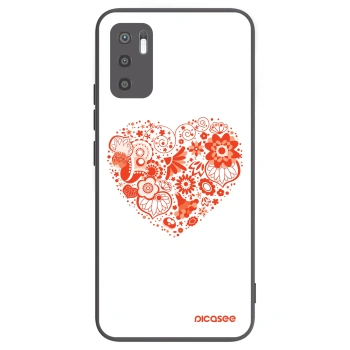 Picasee fekete szilikon tok az alábbi mobiltelefonokra Xiaomi Redmi Note 10 5G - Big heart
