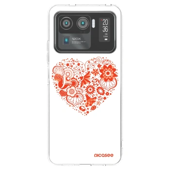 Picasee átlátszó szilikon tok az alábbi mobiltelefonokra Xiaomi Mi 11 Ultra - Big heart