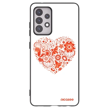 Picasee fekete szilikon tok az alábbi mobiltelefonokra Samsung Galaxy A52s 5G A528B - Big heart