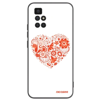 Picasee fekete szilikon tok az alábbi mobiltelefonokra Xiaomi Redmi 10 - Big heart