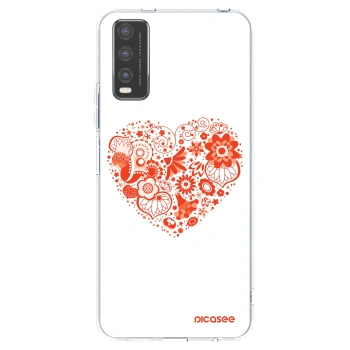 Picasee átlátszó szilikon tok az alábbi mobiltelefonokra Vivo Y20s - Big heart