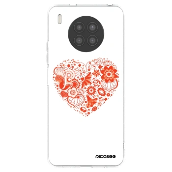 Picasee átlátszó szilikon tok az alábbi mobiltelefonokra Huawei Nova 8i - Big heart