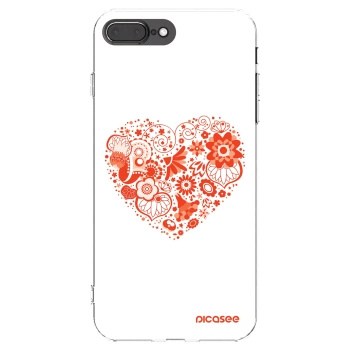 Picasee átlátszó szilikon tok az alábbi mobiltelefonokra Apple iPhone 7 Plus - Big heart