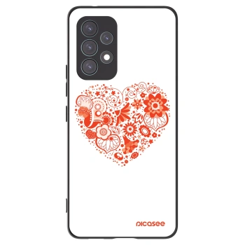 Picasee fekete szilikon tok az alábbi mobiltelefonokra Samsung Galaxy A53 5G A536 - Big heart