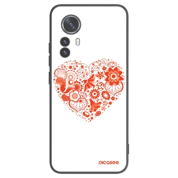 Picasee fekete szilikon tok az alábbi mobiltelefonokra Xiaomi 12 Pro - Big heart