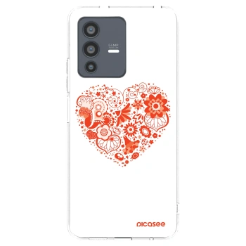 Picasee átlátszó szilikon tok az alábbi mobiltelefonokra Vivo V23 5G - Big heart