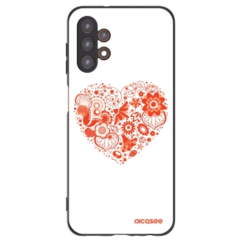 Picasee fekete szilikon tok az alábbi mobiltelefonokra Samsung Galaxy A13 4G A135 - Big heart