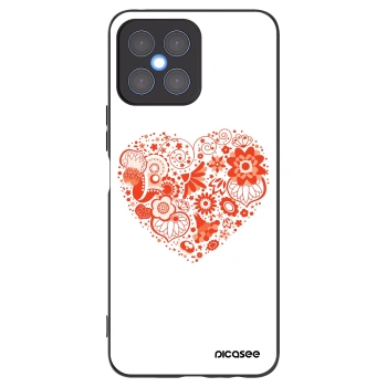 Picasee fekete szilikon tok az alábbi mobiltelefonokra Honor X8 4G - Big heart
