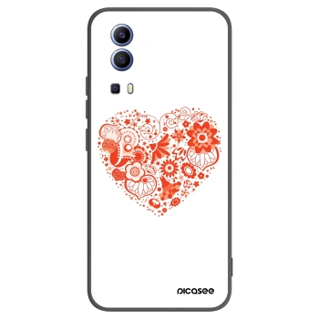 Picasee fekete szilikon tok az alábbi mobiltelefonokra Vivo Y52 5G - Big heart