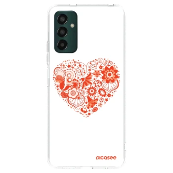 Picasee átlátszó szilikon tok az alábbi mobiltelefonokra Samsung Galaxy M13 M135F - Big heart
