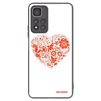 Picasee fekete szilikon tok az alábbi mobiltelefonokra Xiaomi Redmi Note 11 Pro+ 5G - Big heart