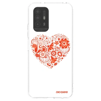 Picasee átlátszó szilikon tok az alábbi mobiltelefonokra OPPO A94 5G - Big heart