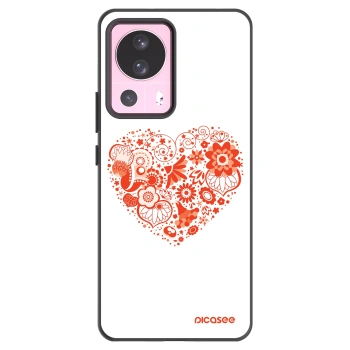 Picasee fekete szilikon tok az alábbi mobiltelefonokra Xiaomi 13 Lite - Big heart